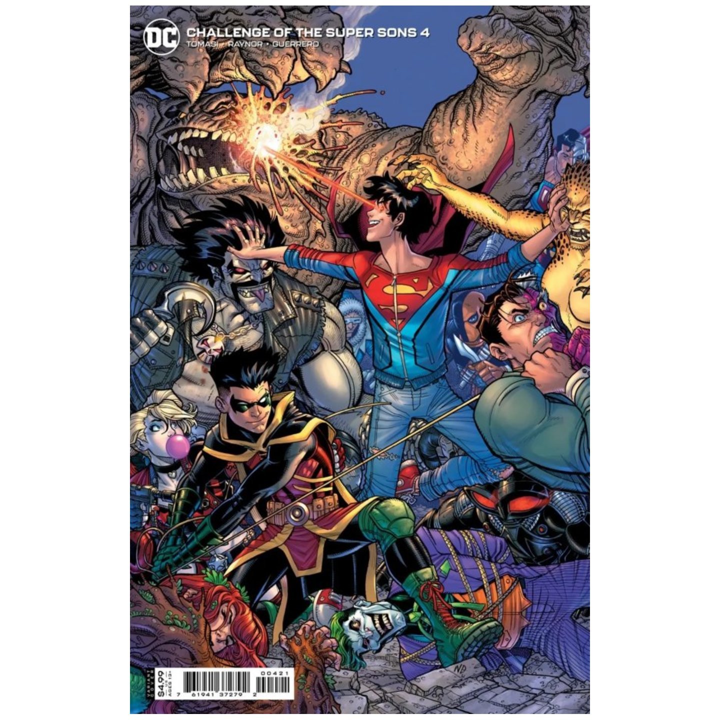 CHALLENGE OF THE SUPER SONS #4 (OF 7) CVR B NICK BRADSHAW CARD STOCK VAR