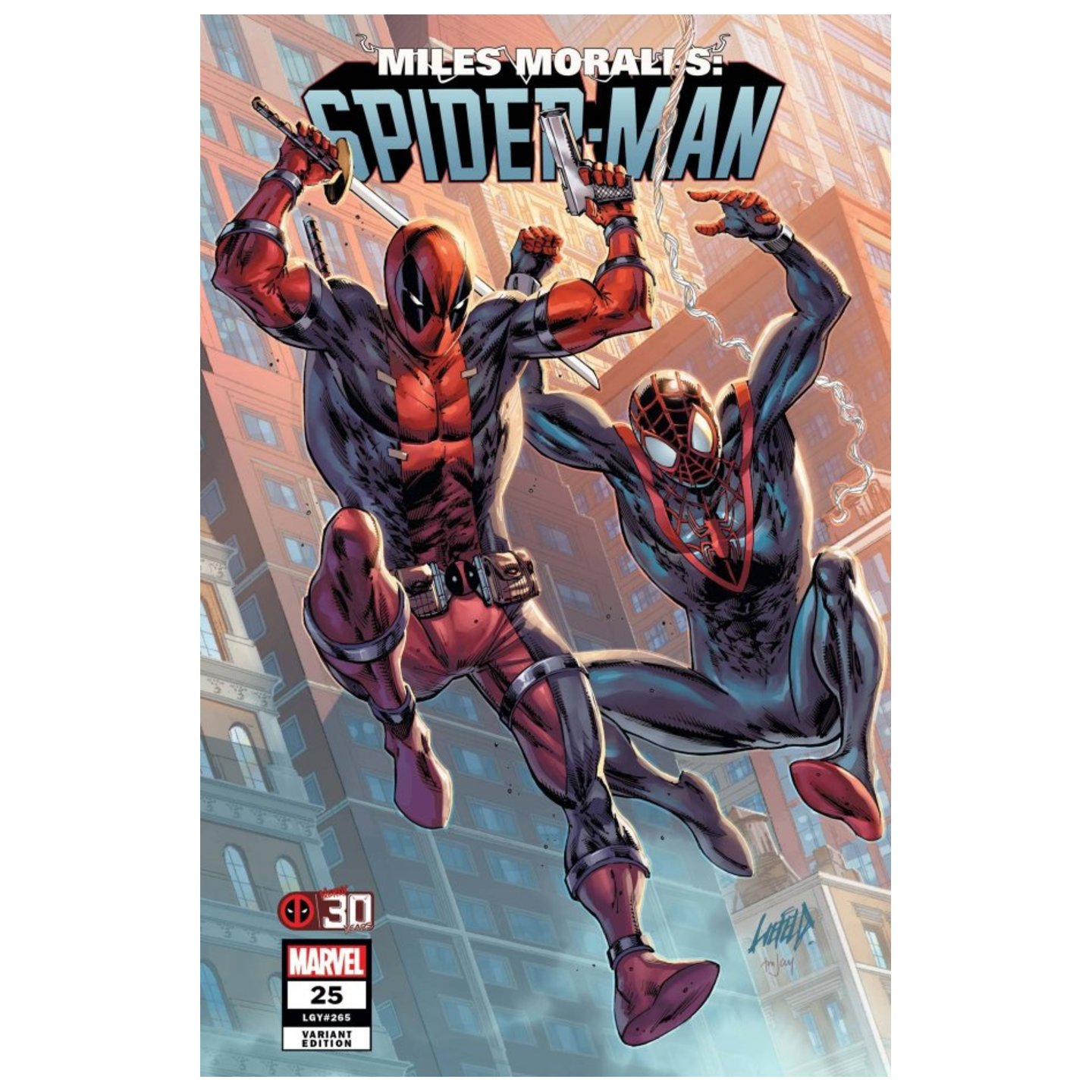MILES MORALES SPIDER-MAN 25 LIEFELD DEADPOOL 30TH VAR