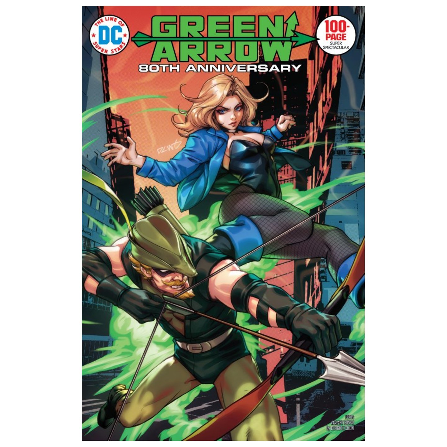 GREEN ARROW 80TH ANNIVERSARY 100-PAGE SUPER SPECTACULAR #1 CVR E DERRICK CHEW 1970S VAR