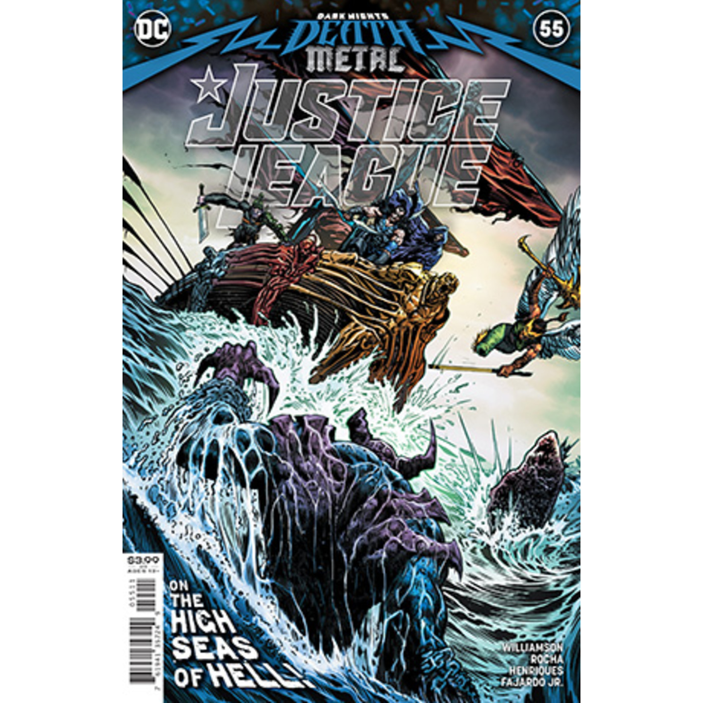 JUSTICE LEAGUE #55 CVR A LIAM SHARP (DARK NIGHTS DEATH METAL)