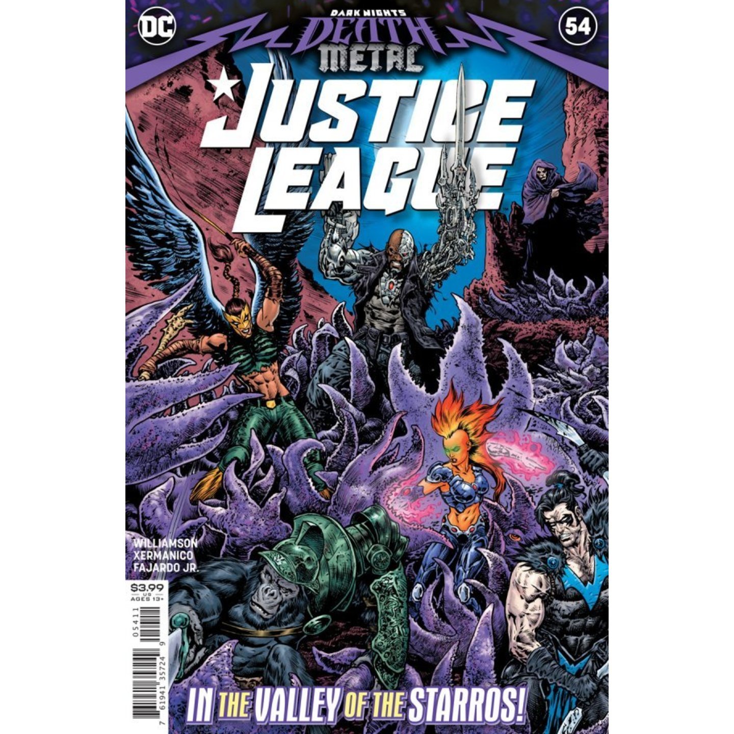 JUSTICE LEAGUE #54 CVR A LIAM SHARP (DARK NIGHTS DEATH METAL)