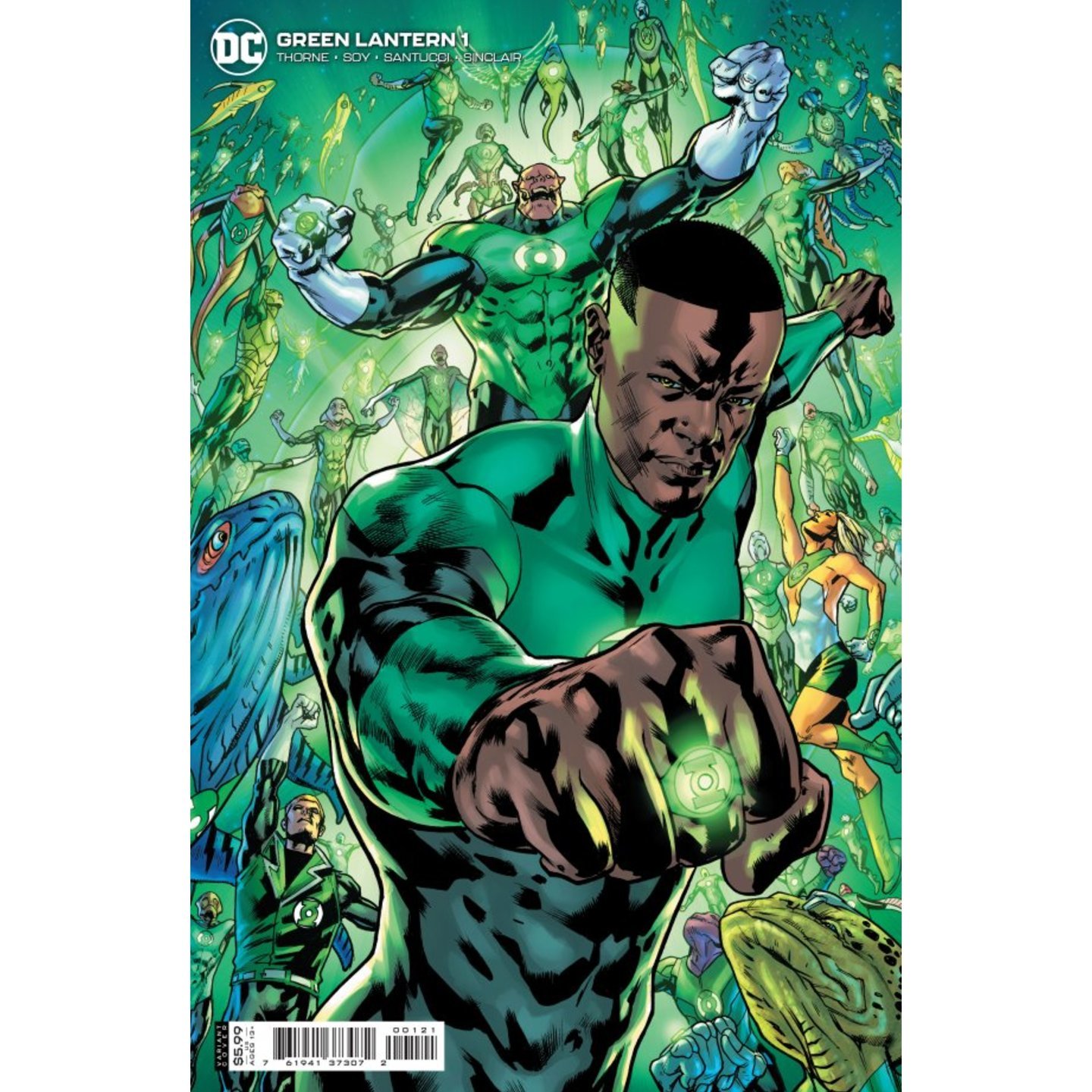 GREEN LANTERN #1 CVR B BRYAN HITCH CARD STOCK VAR