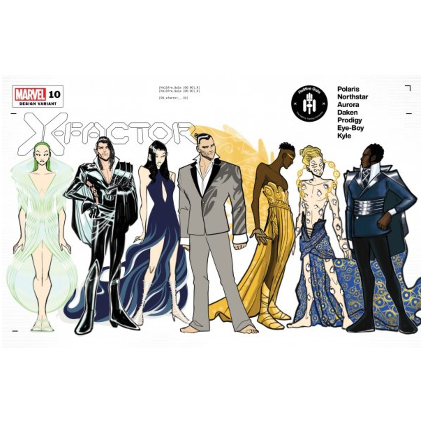 X-FACTOR #10 BALDEON CHARACTER DESIGN VAR GALA