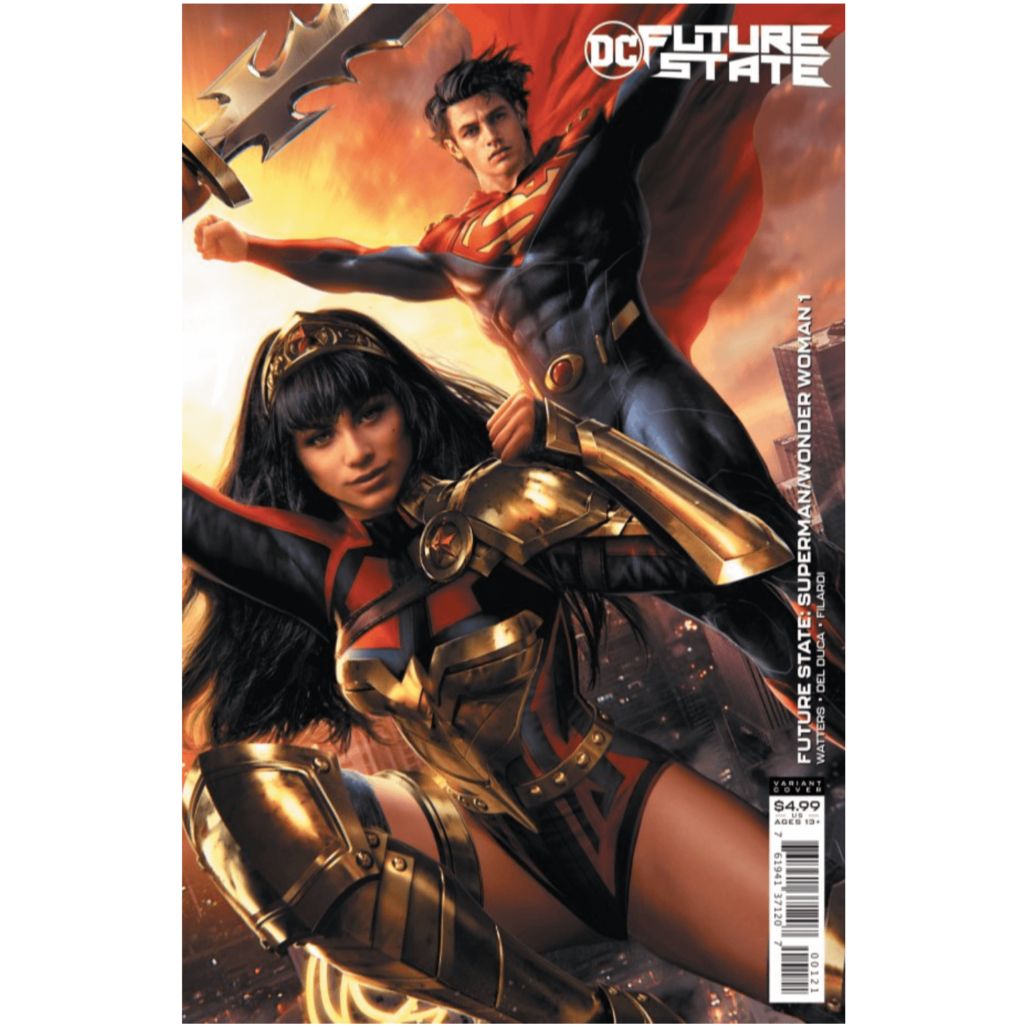 FUTURE STATE SUPERMAN WONDER WOMAN #1 (OF 2) CVR B JEREMY ROBERTS CARD STOCK VAR