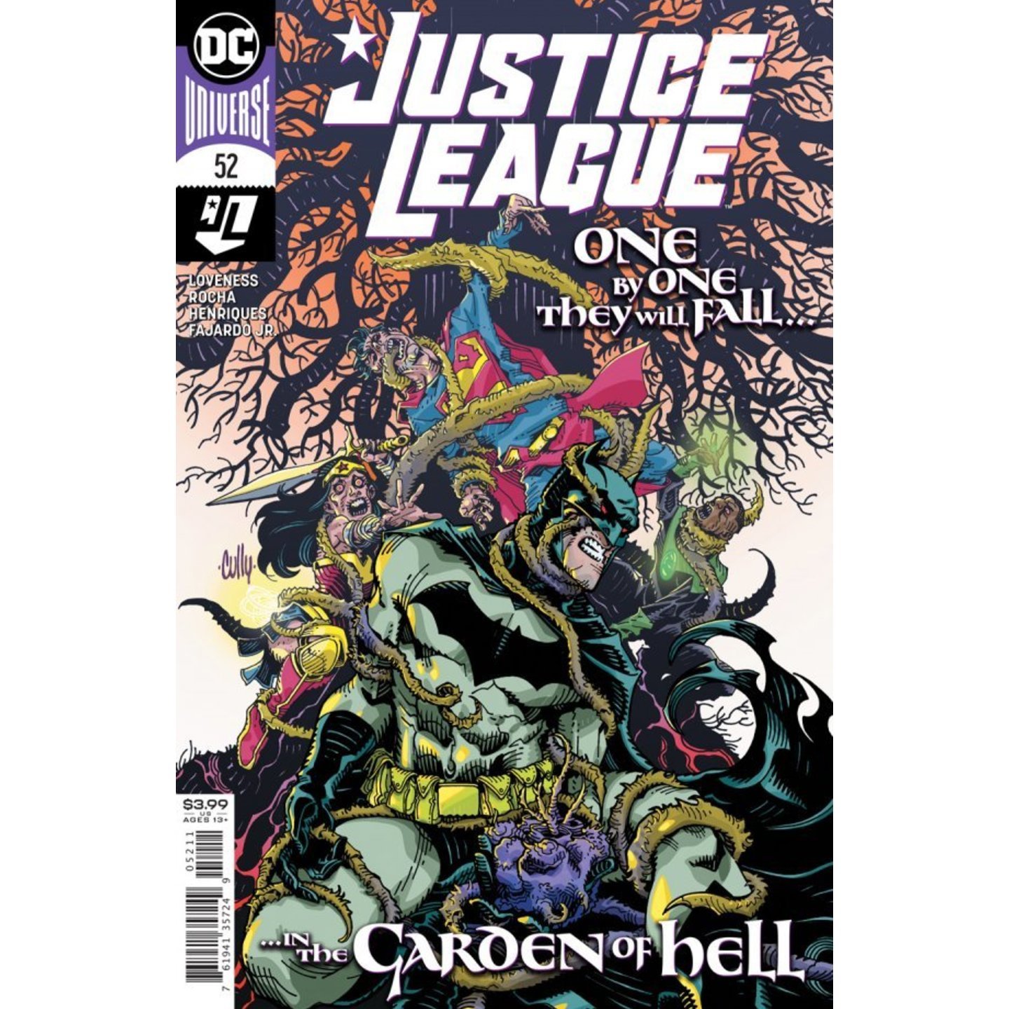 JUSTICE LEAGUE #52 CVR A CULLY HAMNER