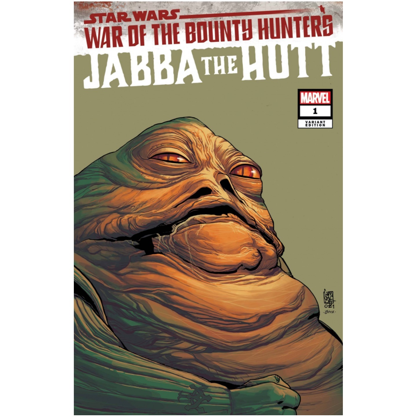 STAR WARS WAR BOUNTY HUNTERS JABBA HUTT #1 HEADSHOT VAR