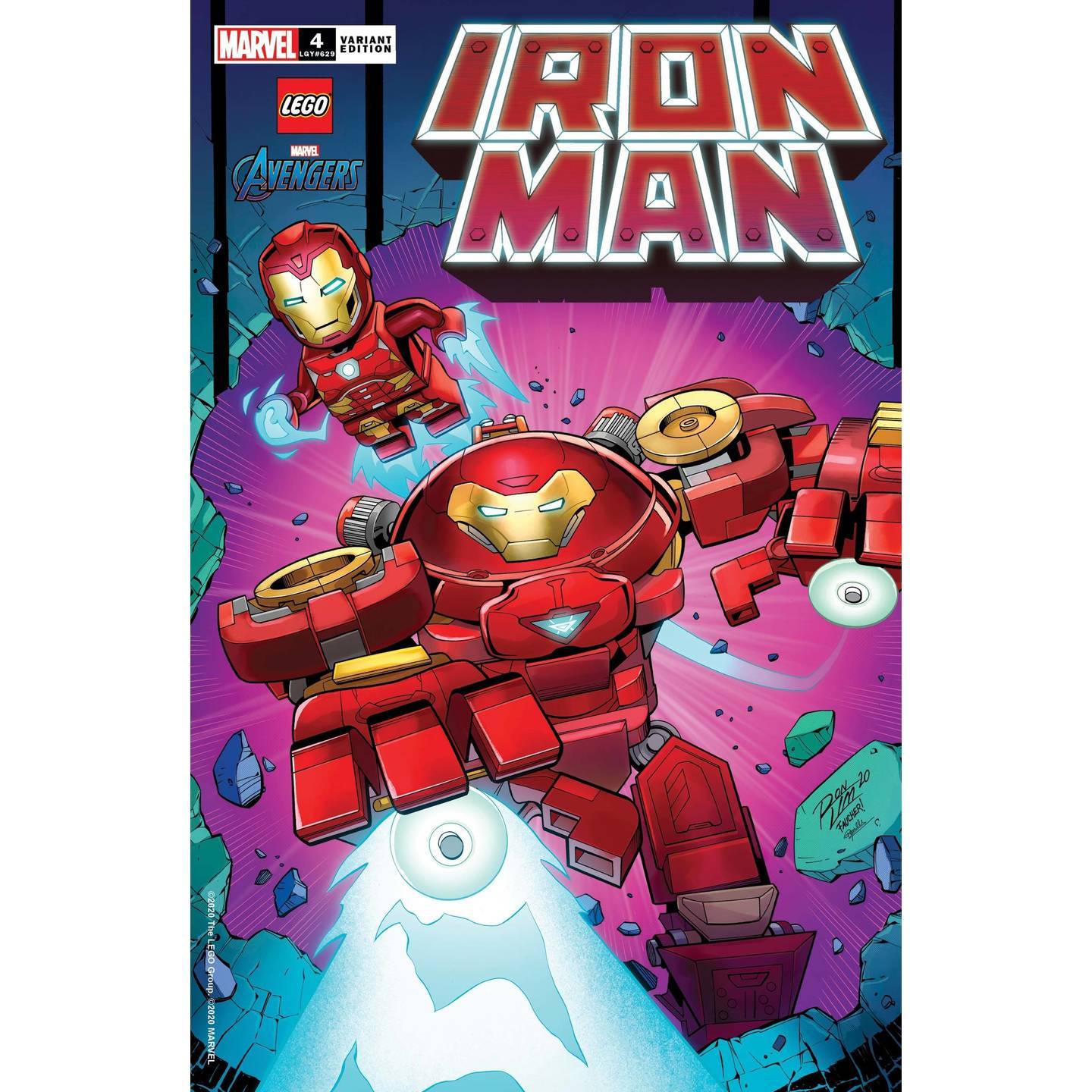 IRON MAN #4 RON LIM LEGO VAR