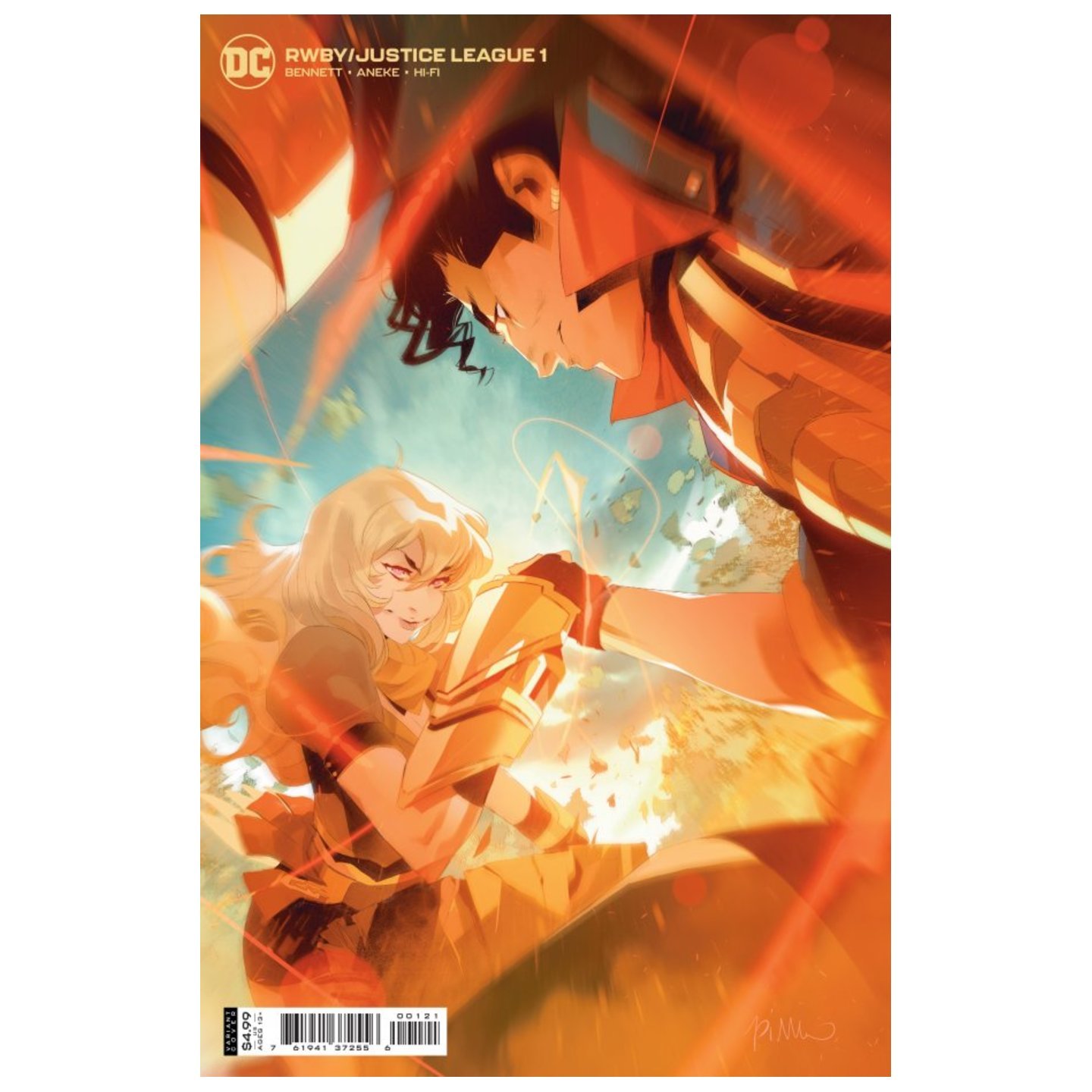 RWBY JUSTICE LEAGUE #1 (OF 7) CVR B SIMONE DI MEO CARD STOCK VAR