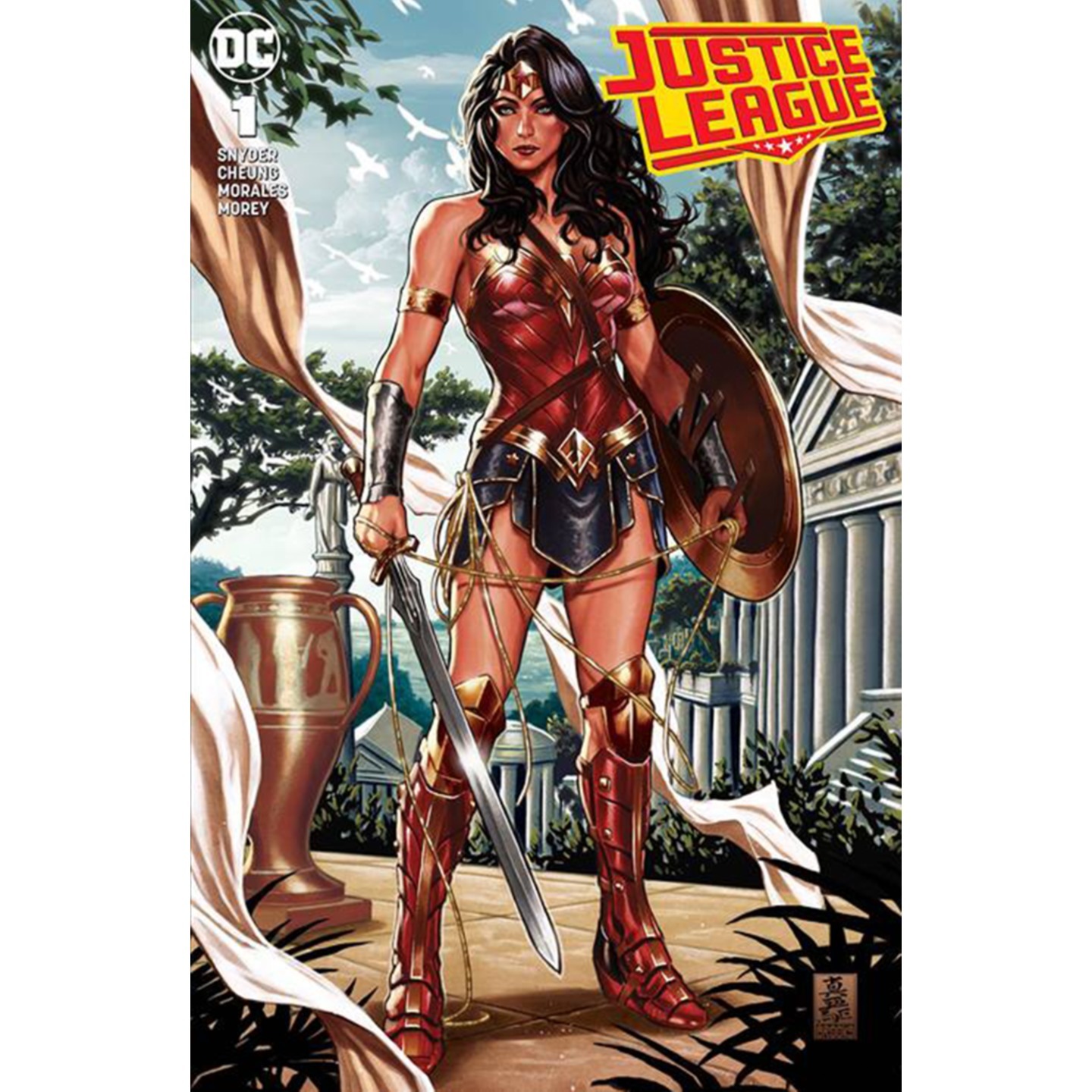 JUSTICE LEAGUE 1 MARK BROOKS CVR SIGNED