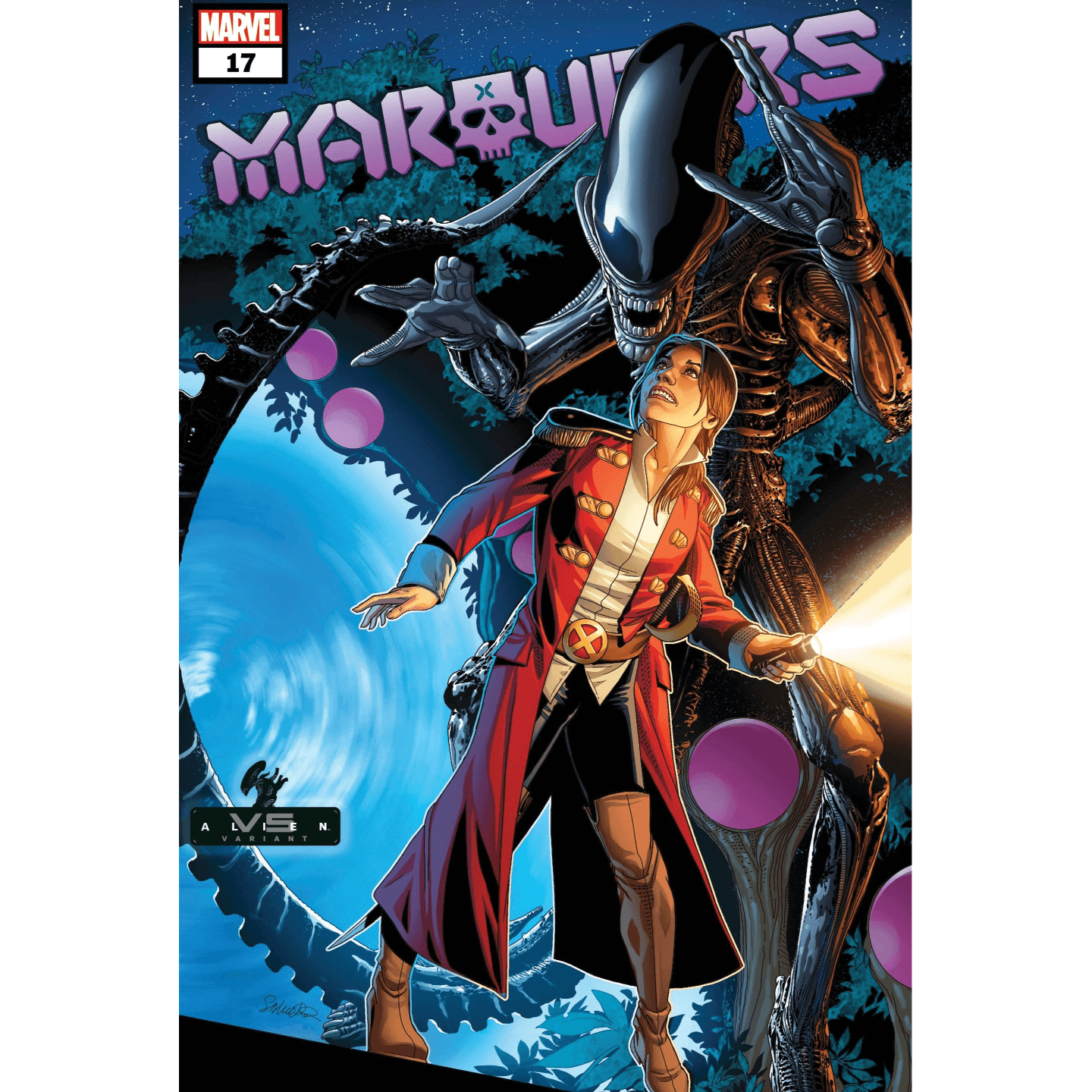 MARAUDERS #17 LARROCA MARVEL VS ALIEN VAR