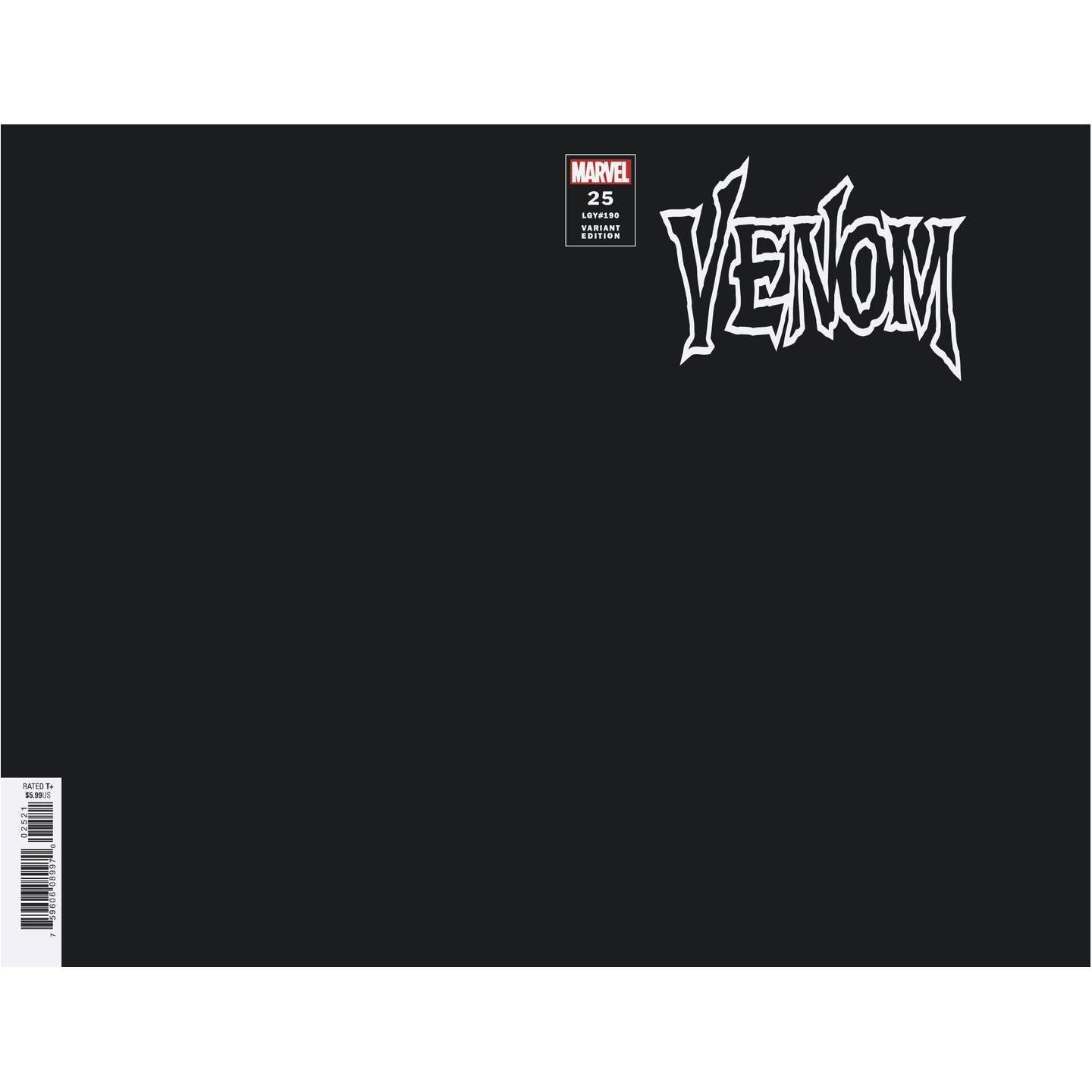 VENOM #25 BLACK BLANK VAR