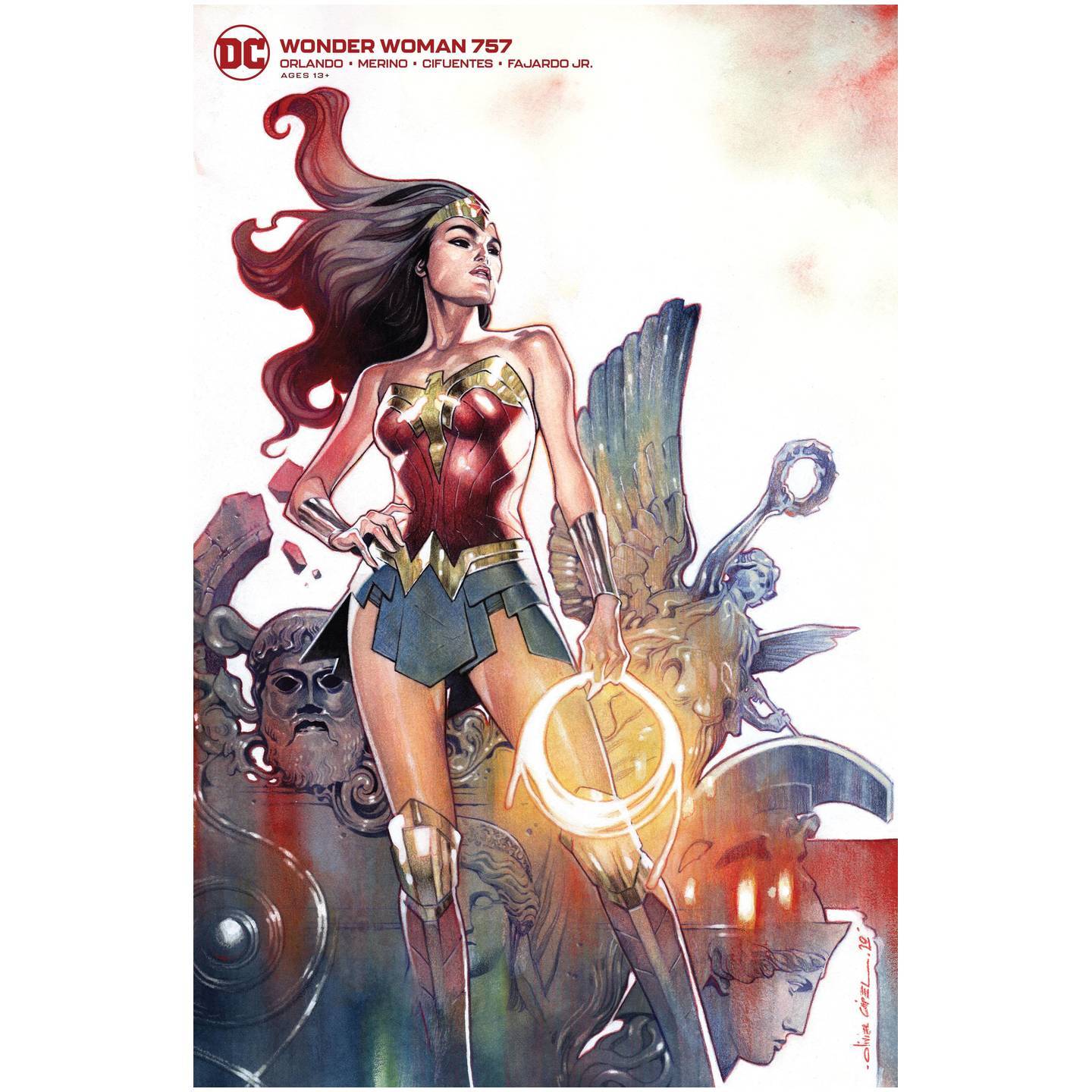 WONDER WOMAN 757 CARD STOCK OLIVIER COIPEL VAR ED