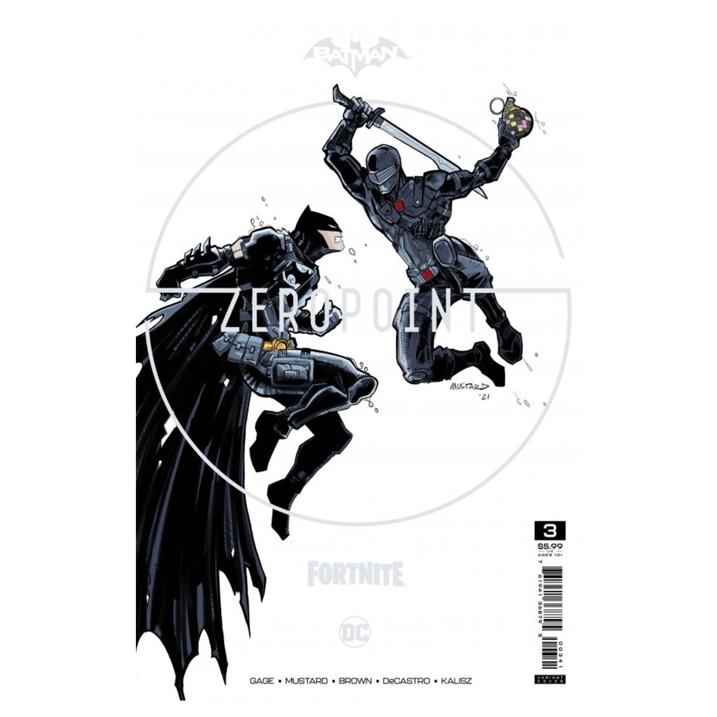 BATMAN FORTNITE ZERO POINT #3 (OF 6) PREMIUM VAR C DONALD MUSTARD CARD STOCK (25 COPY MIN ORDER)