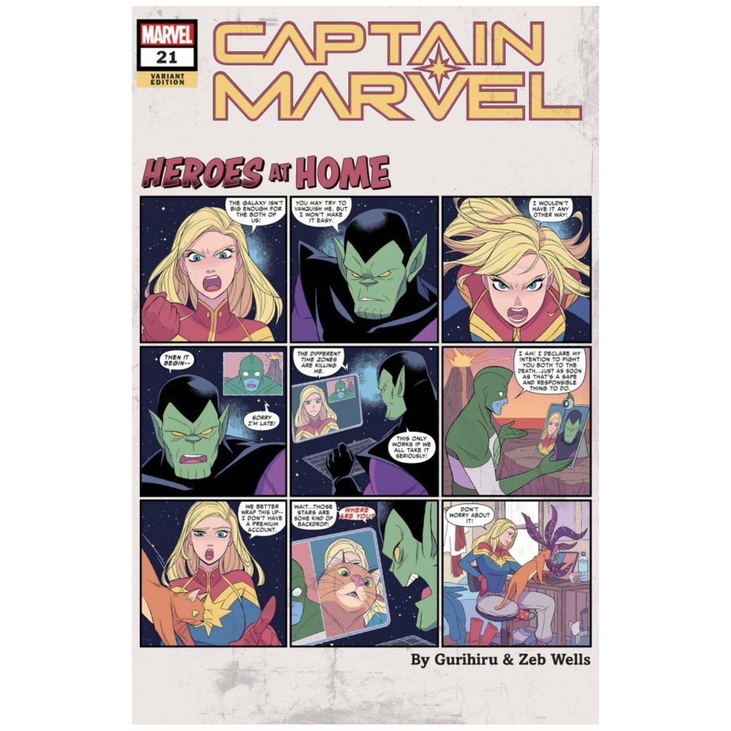 CAPTAIN MARVEL #21 GURIHIRU HEROES AT HOME VAR