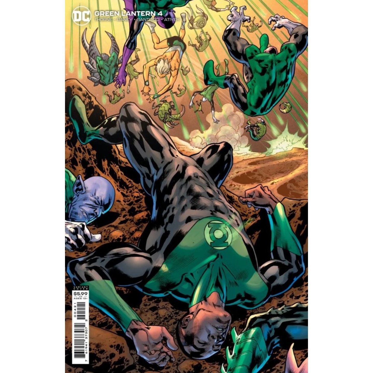 GREEN LANTERN #4 CVR B BRYAN HITCH CARD STOCK VAR