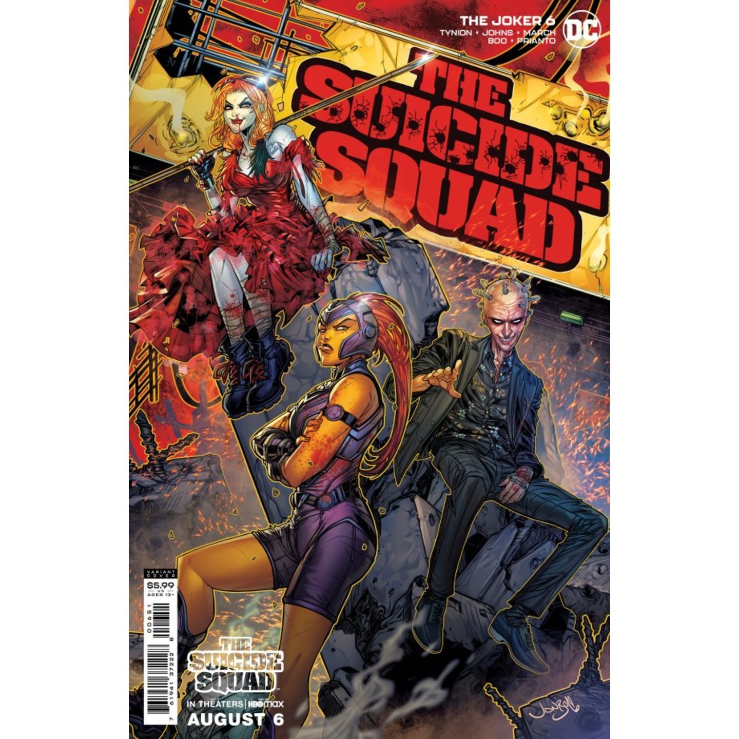 JOKER #6 CVR D JONBOY MEYERS THE SUICIDE SQUAD MOVIE VAR