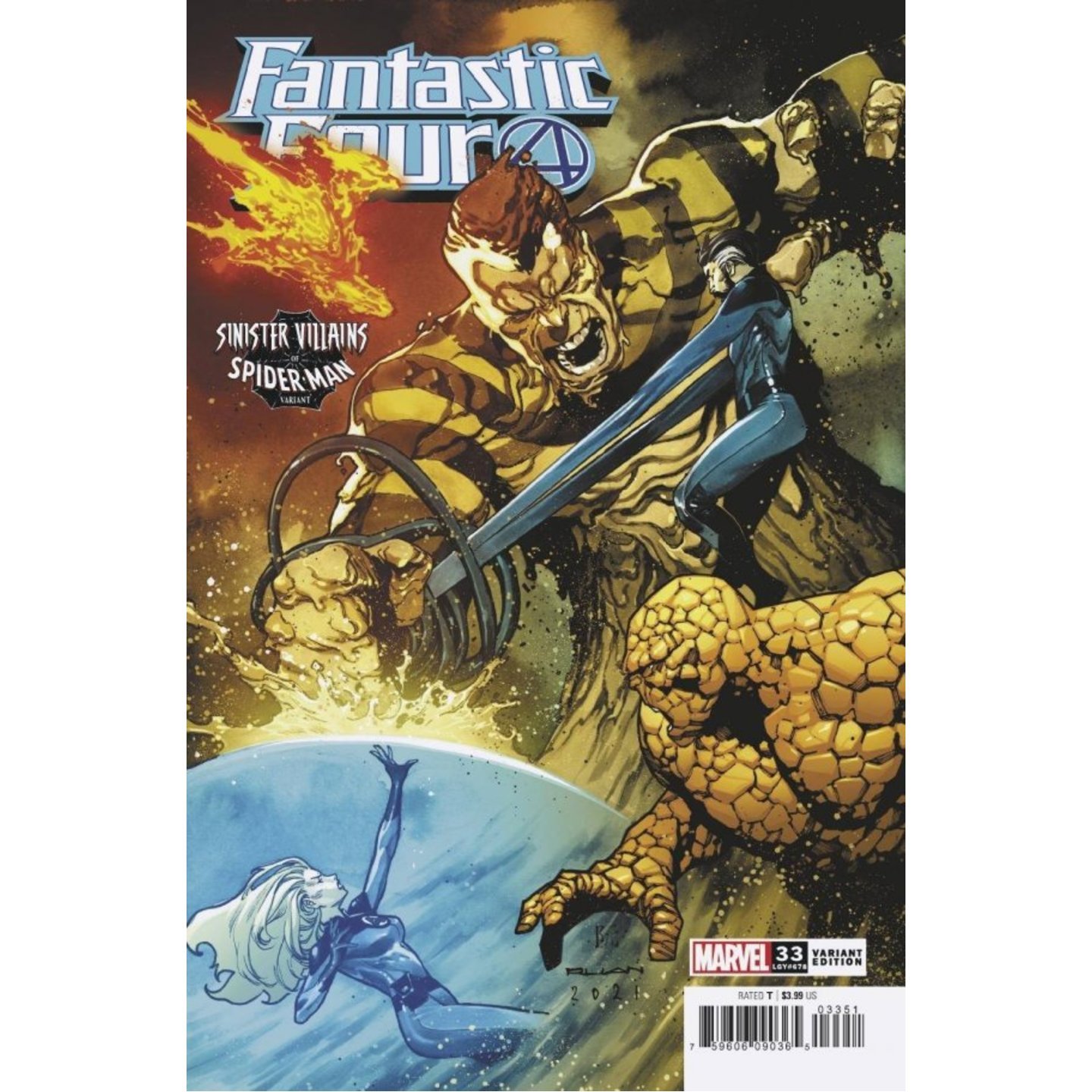 FANTASTIC FOUR #33 RUAN SPIDER-MAN VILLAINS VAR