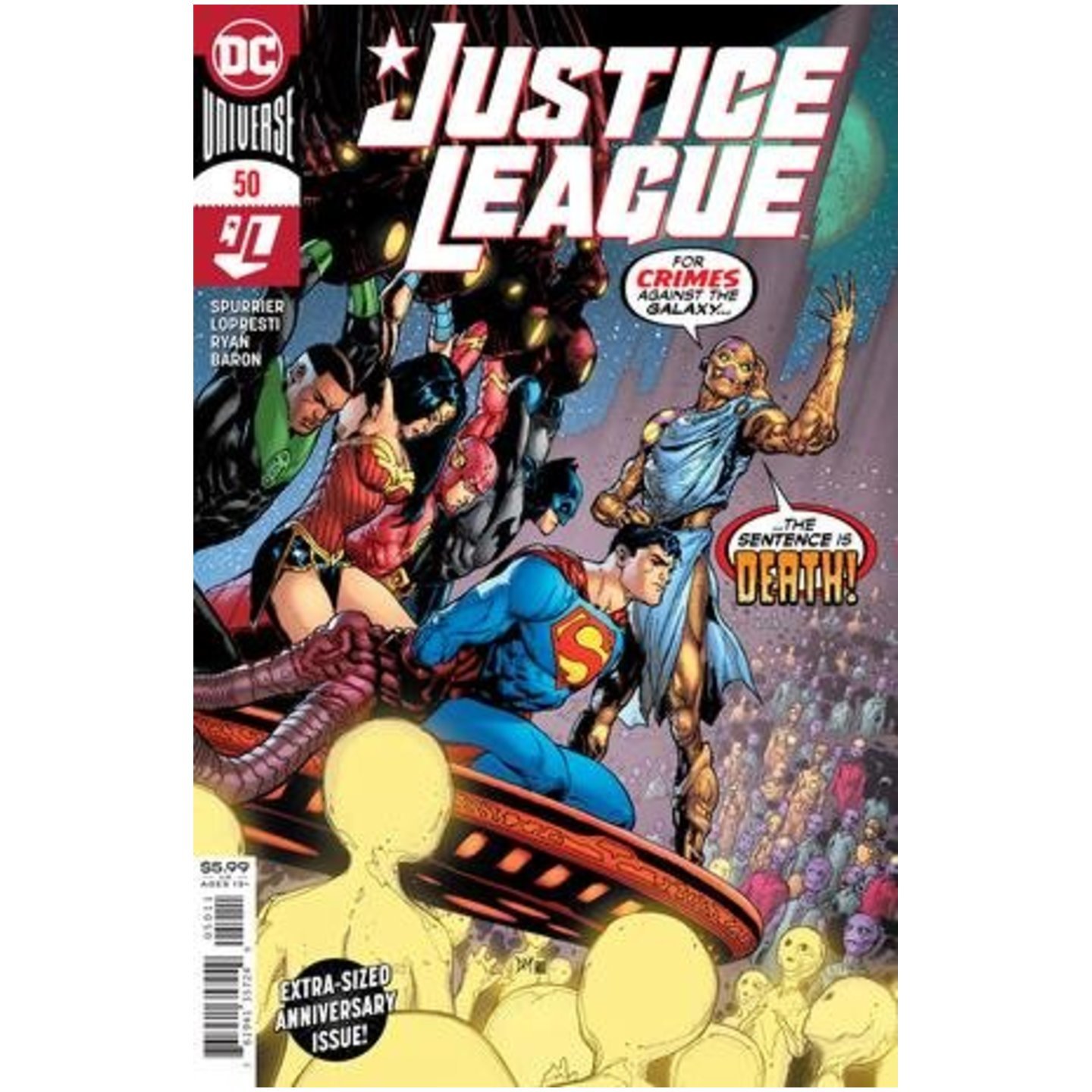 JUSTICE LEAGUE #50 CVR A DOUG MAHNKE