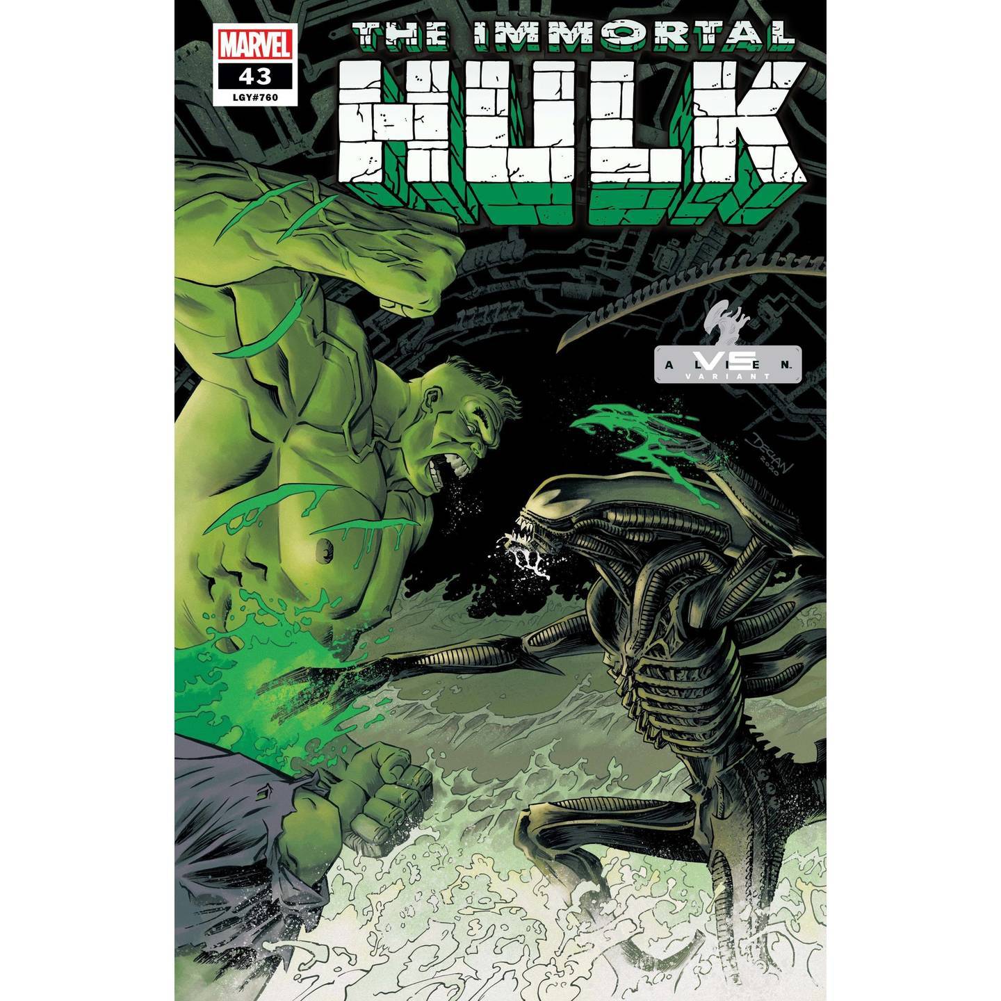 IMMORTAL HULK #43 SHALVEY MARVEL VS ALIEN VAR