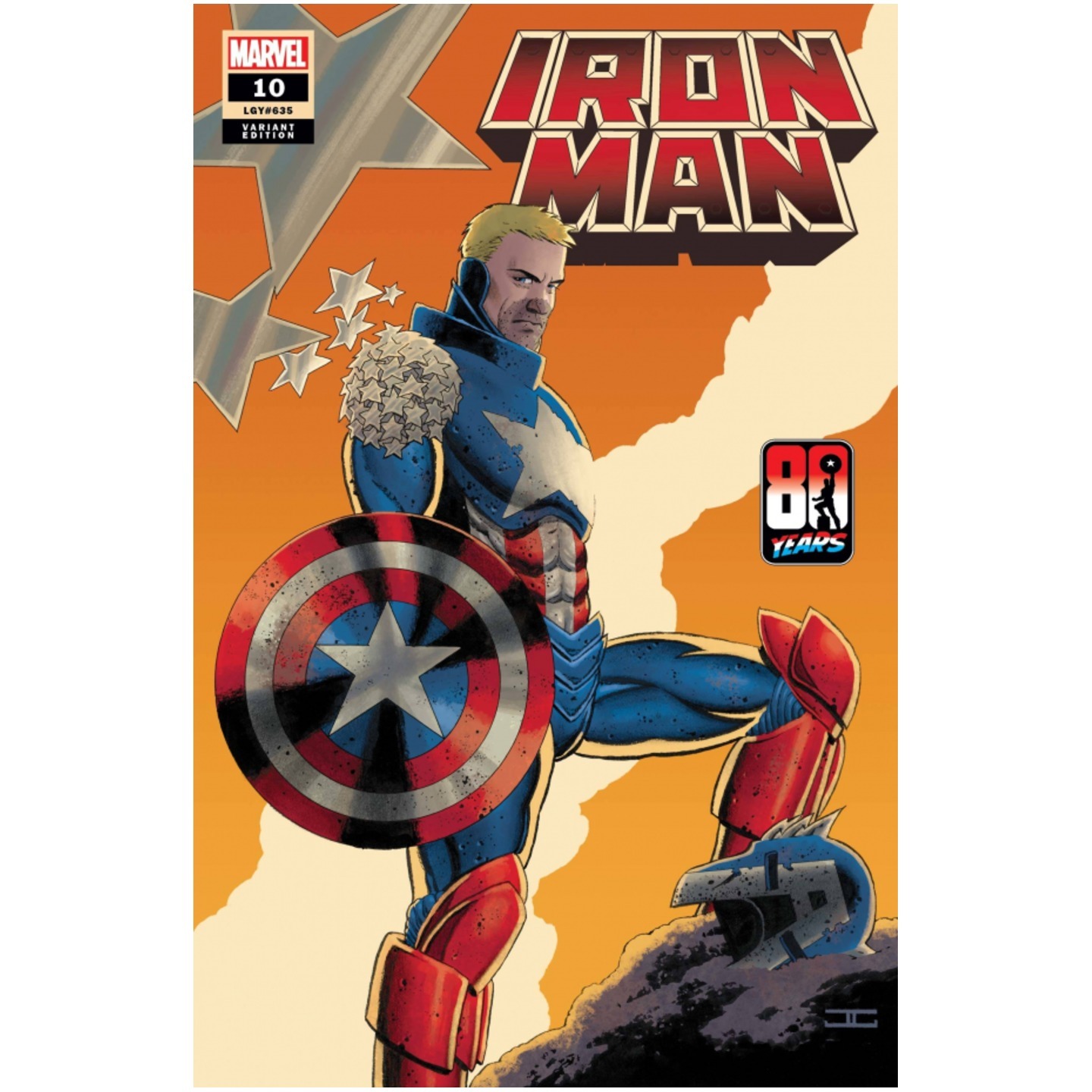 IRON MAN #10 CASSADAY CAPTAIN AMERICA 80TH VAR