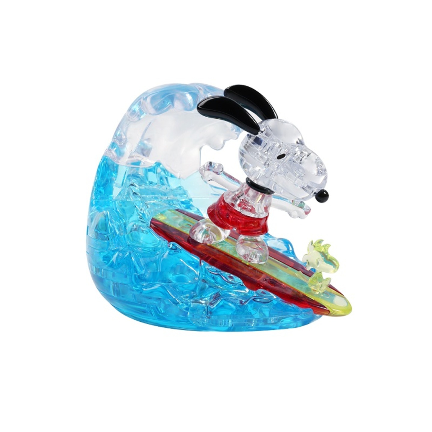 Jigsaw Puzzle Play N Learn 3D Crystal Puzzle Snoopy Surfing Gift
