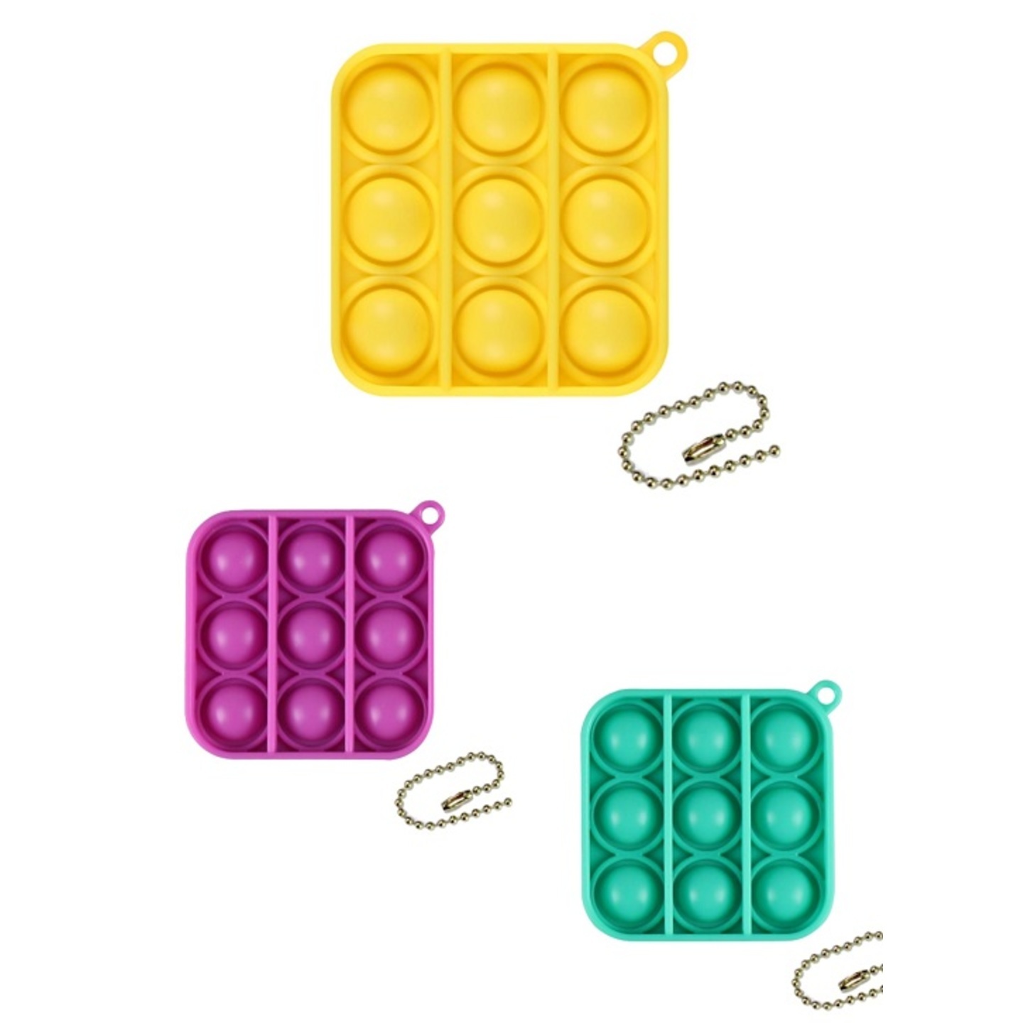 Play N Learn Educational Fidget Toy Stress Reliever  IQ Pop Bubble Keychain
