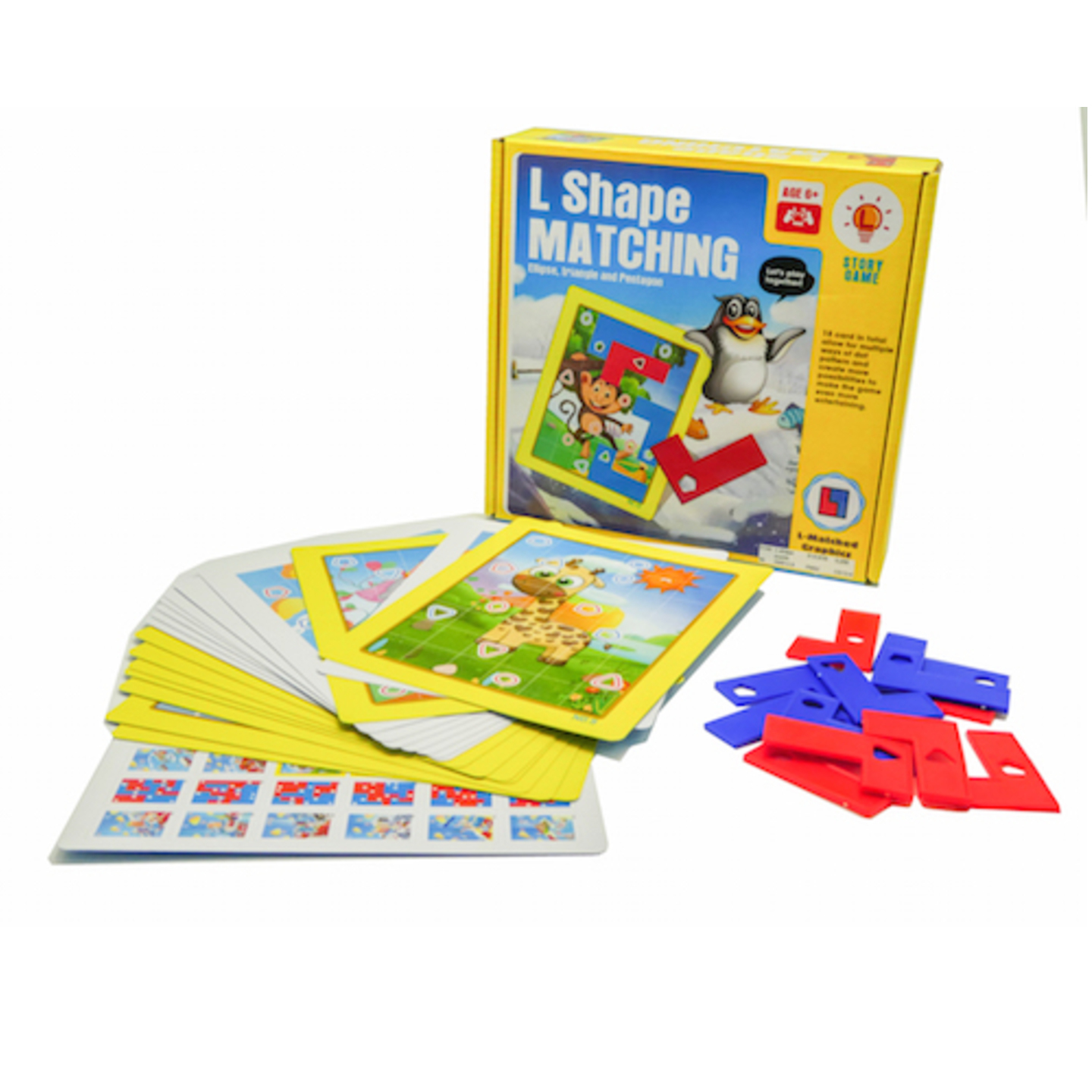 Play N Learn L Shape Matching Strategic Family Board Game