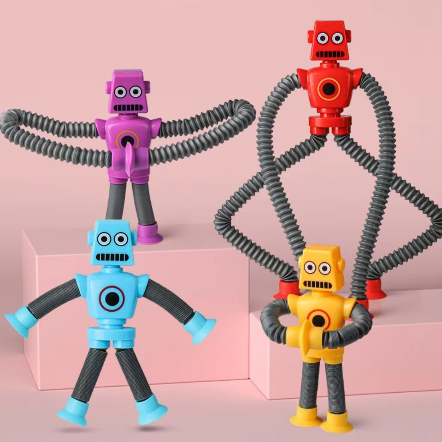Fun Stretchable Pop Tube Robot Fidget Toy (Random Colour)