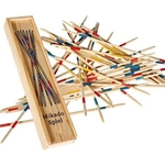 Educational Wooden Traditional Mikado Spiel Game Play N Learn Wooden pick up stick game