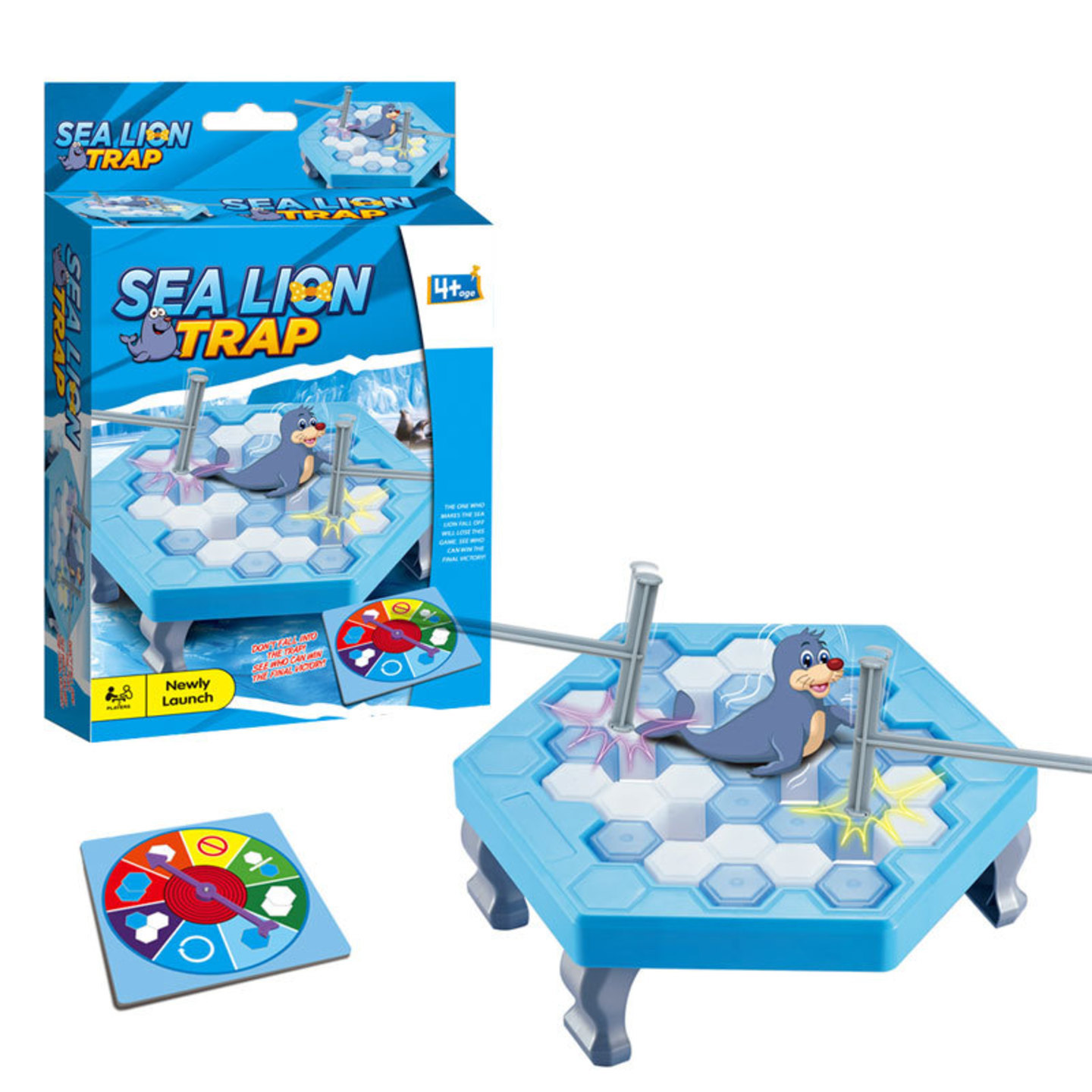 Strategy Play and Learn Sea Lion Trap Ice Blocks Game for 2 Players