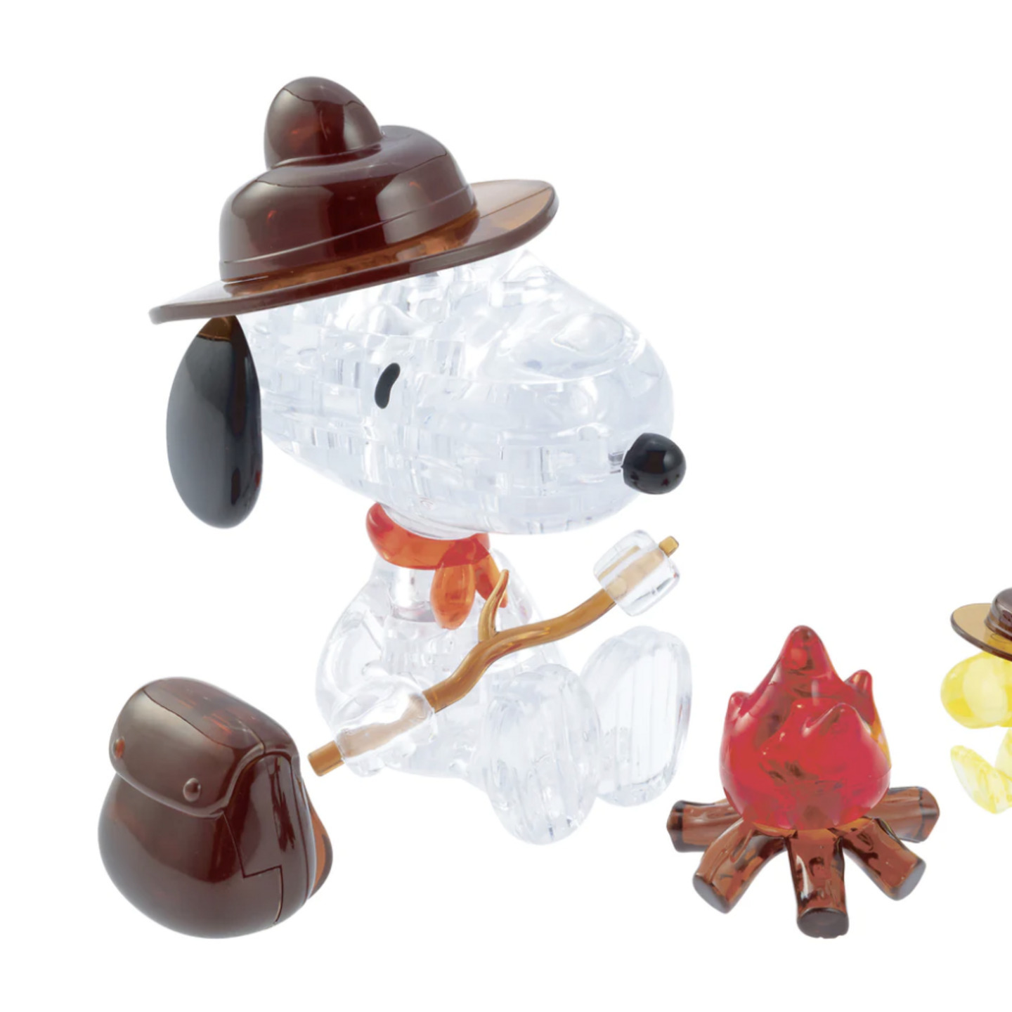 Jigsaw Play and Learn 3D Crystal Puzzle Peanuts Snoopy Camping