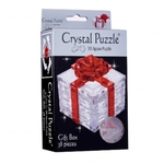 3D Crystal Puzzle Gift Box with Red Ribbon