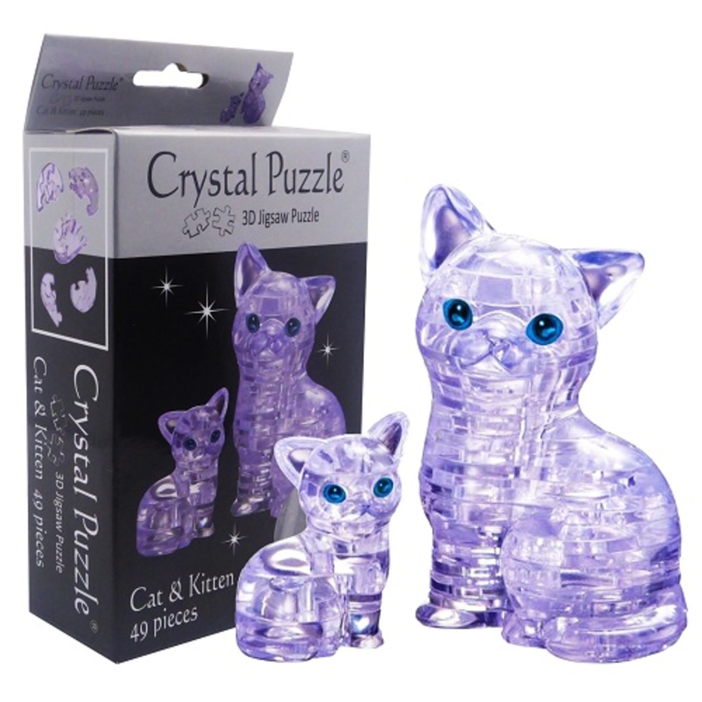 3D Crystal Puzzle Clear Cat
