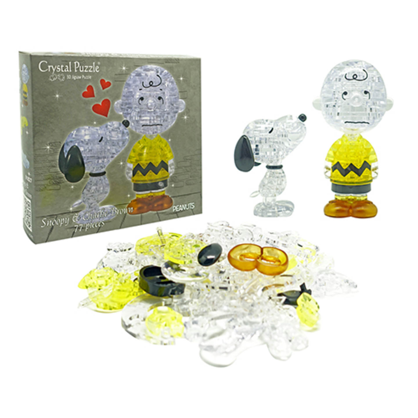 Jigsaw Puzzle Play N Learn 3D Crystal Puzzle Snoopy and Charlie Brown