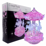 3D Crystal Puzzle Pink Carousel