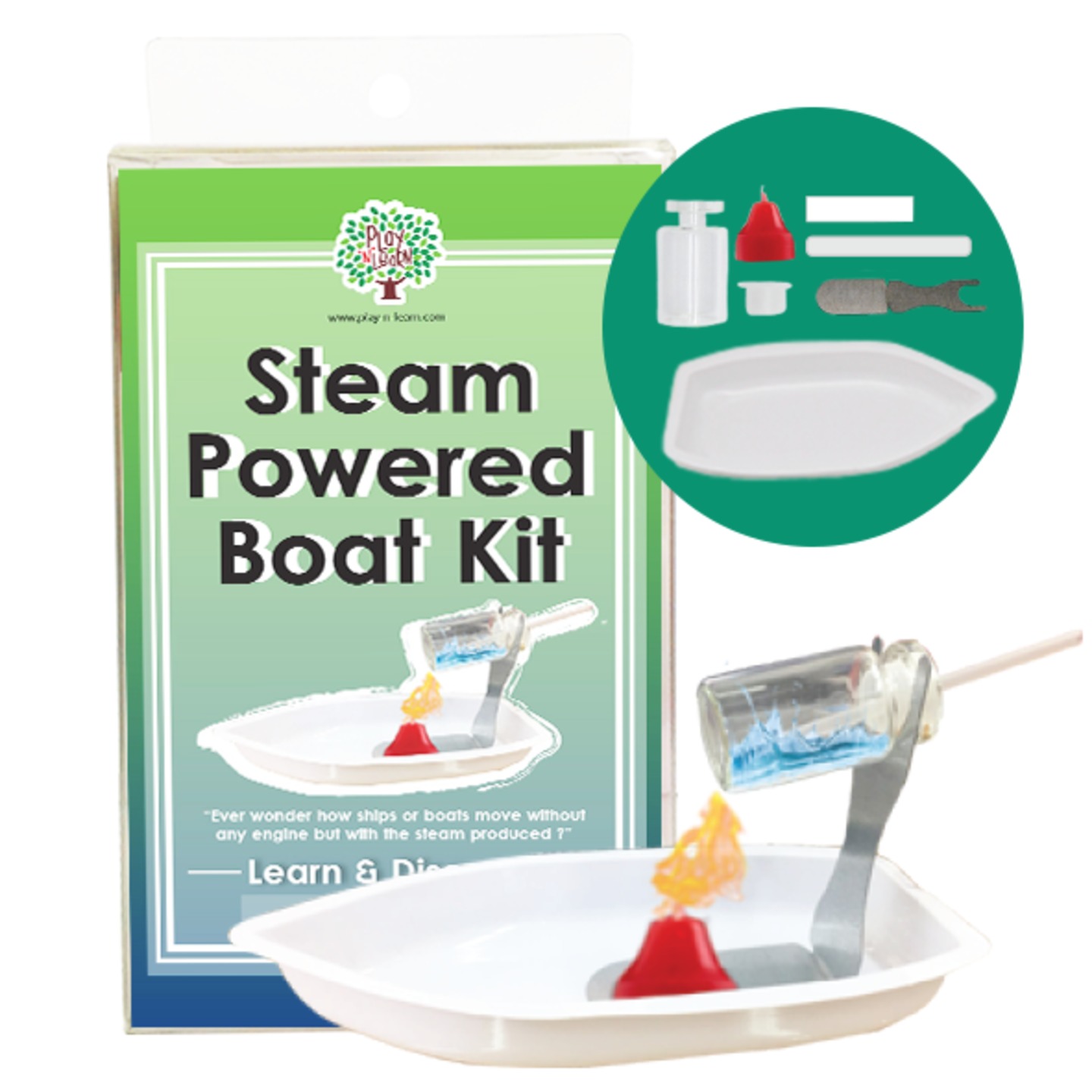 Play N Learn STEM Steam Powered Boat Kit