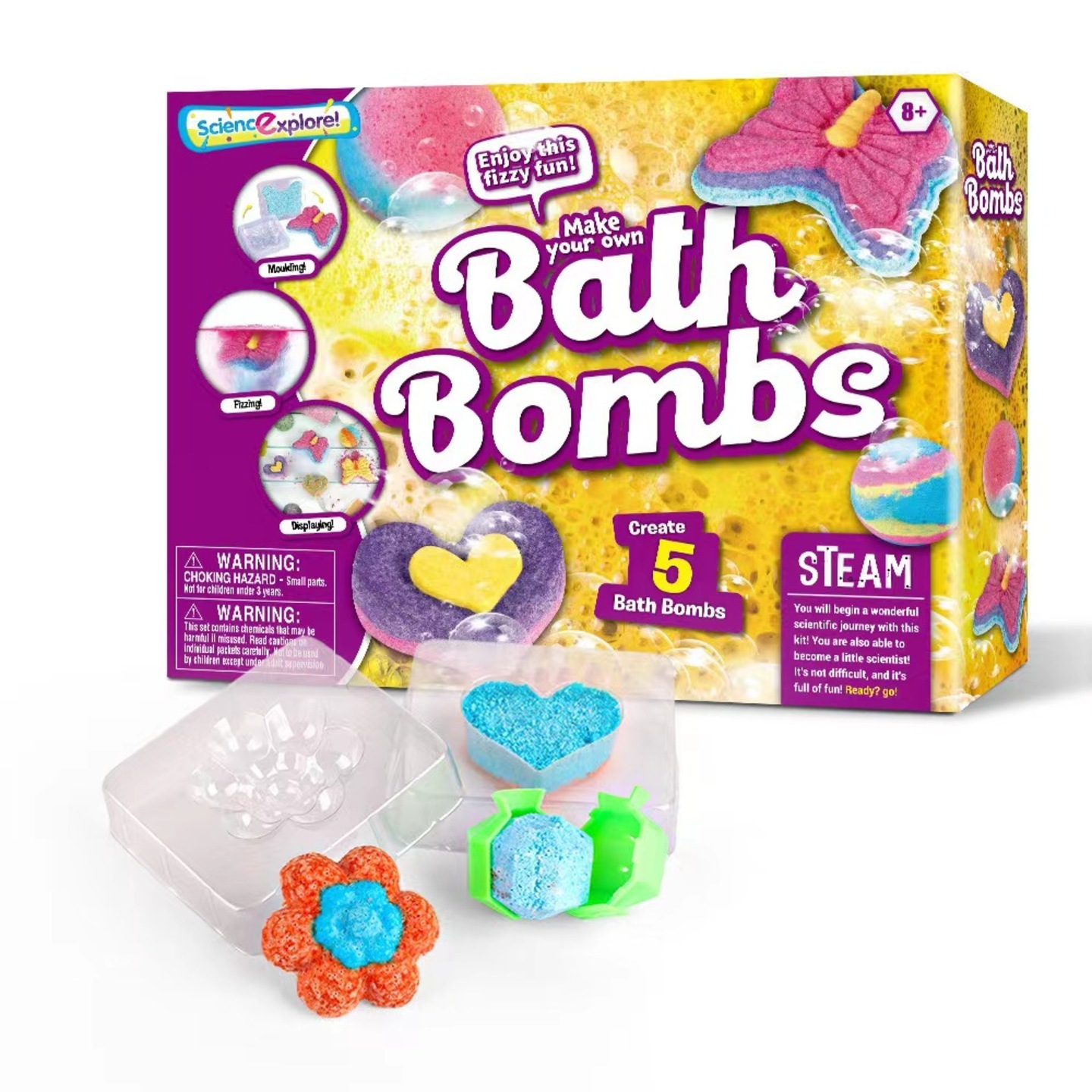 STEAM Science Explore Make Your Own Bath Bombs Gift Set