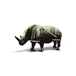 Play N Learn Science Toy 3D Wind-Up Puzzle Rhino