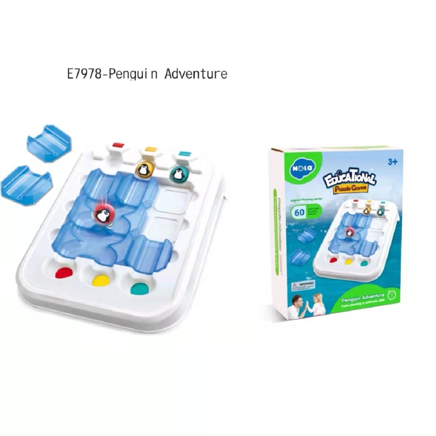 Puzzle Board Game Penguin Adventure for Kids