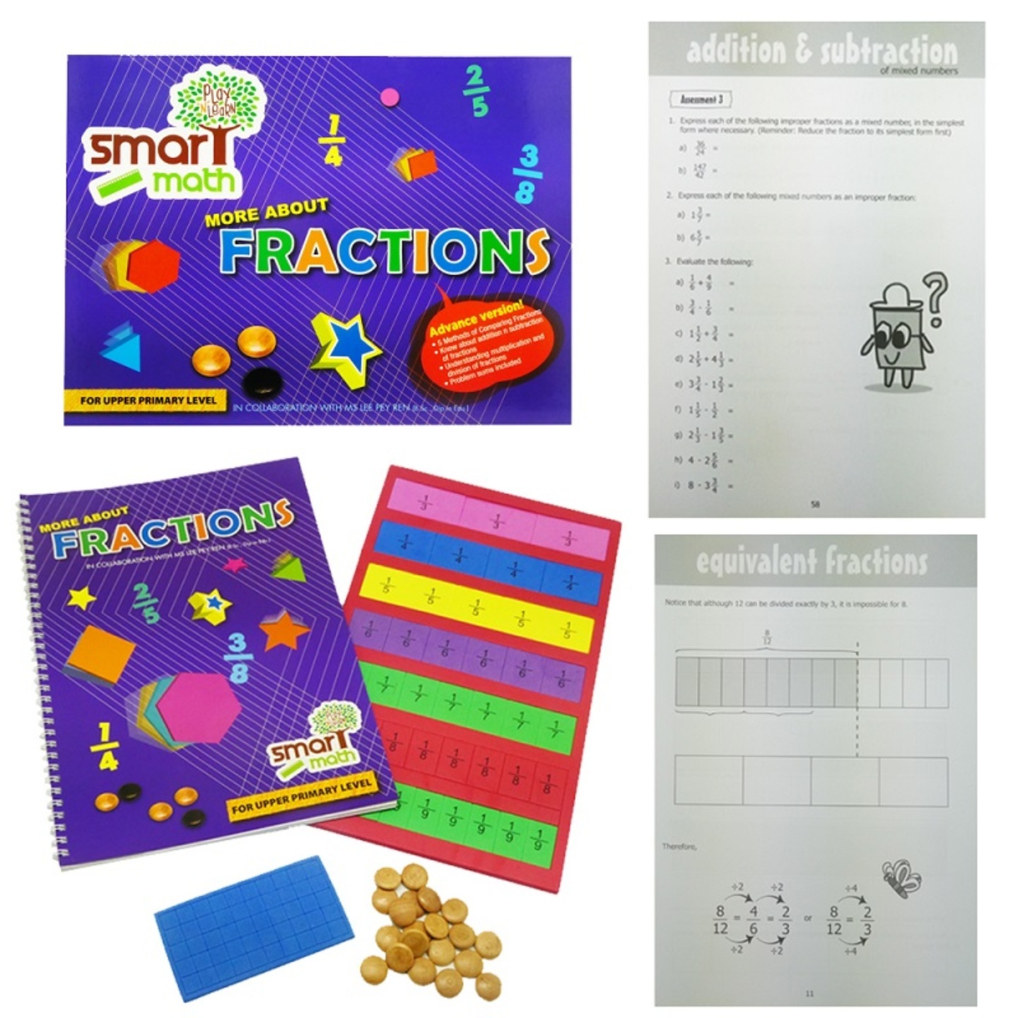 Math Skills on Fractions for Upper Primary Play N Learn Learning Resource