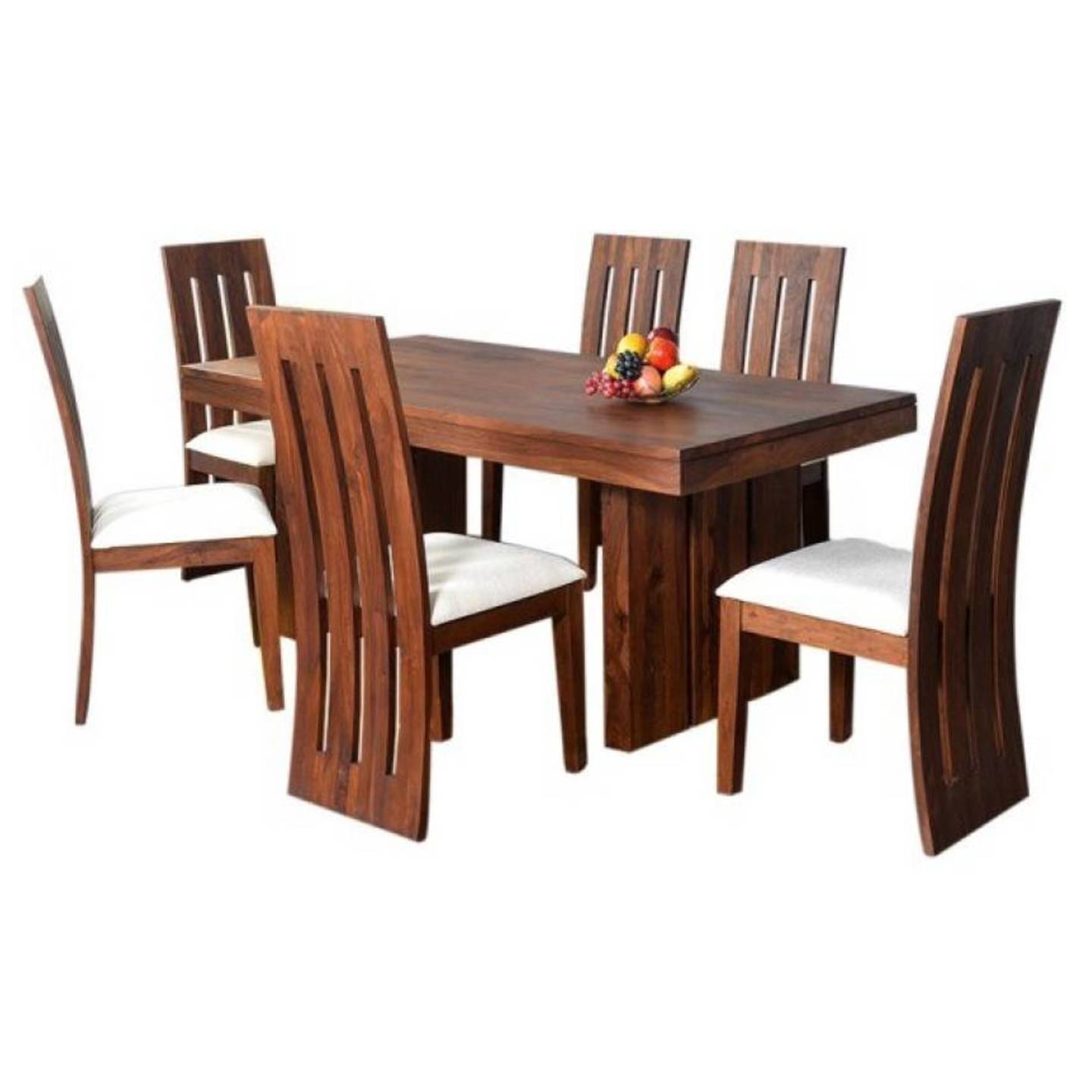 Woodencarpentry  Sheesham Solid Wood 6 Seater Dining Set  (Finish Color - Honey)