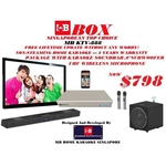 MB Full Home Karaoke Non-Touchscreen System With Karaoke Soundbar And UHF Wireless Microphone Songs Cover With Copyright License