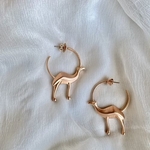 Camel Hoops- Rose Gold