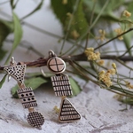 Handmade Silver Upside Down Earrings