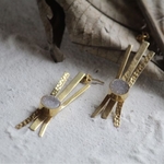 Handmade Silver Earrings with Moonstone Agate