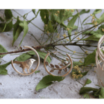 Handmade Silver Mismatch Bird Hoops