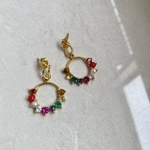 Navratana Dangler Earrings