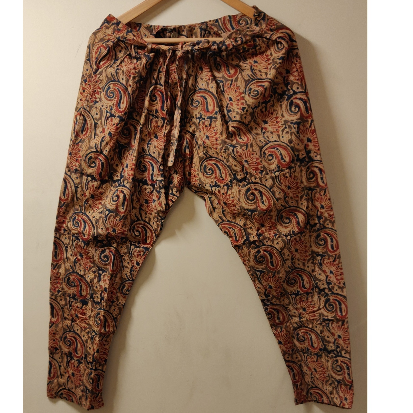 Kalamkari block print cotton straight pant