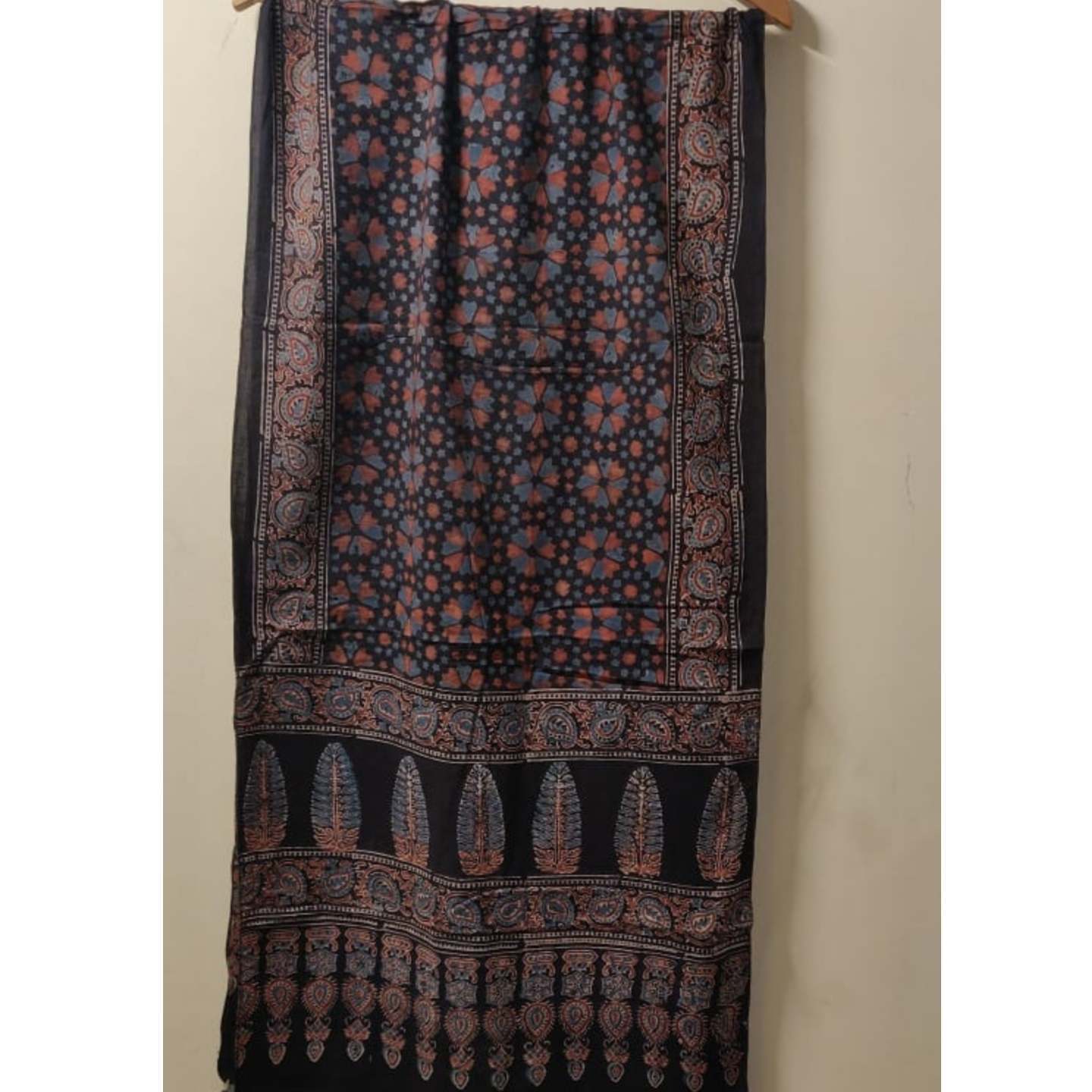 Ajrakh hand block print cotton stole