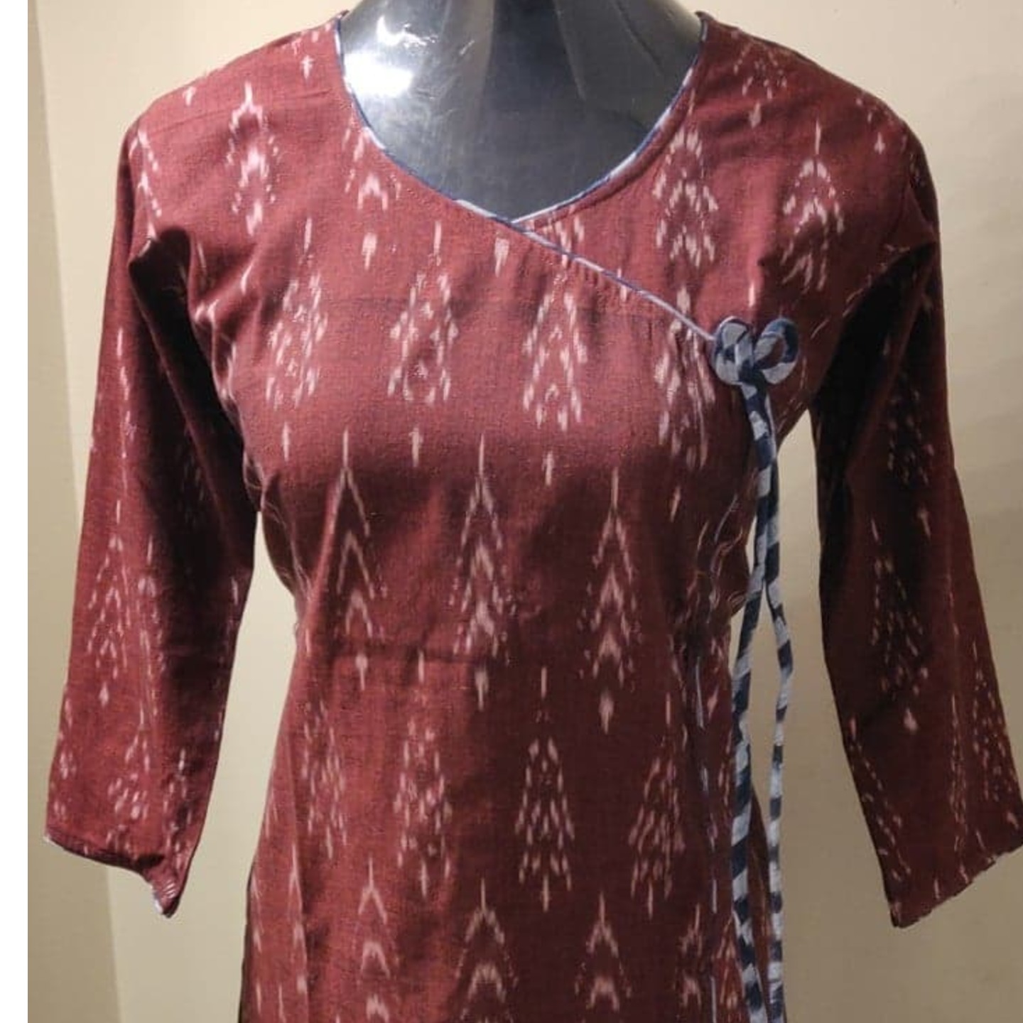 Ikkat cotton kurti